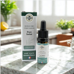 Flacon et étui d'huile CBD 5% Pure Isolat WeedStock, fabrication française